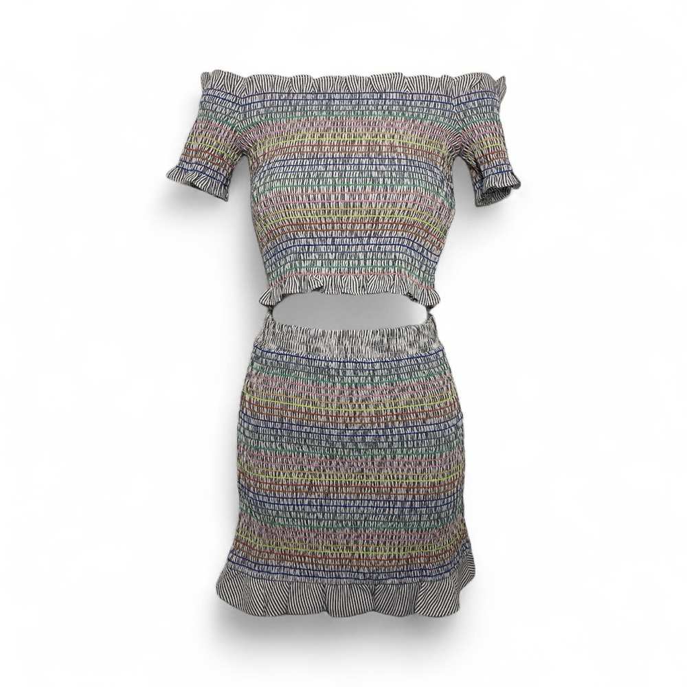 Storia Multicolor Off-Shoulder Pencil Skirt
